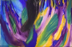 Ivy Lysdal, Mixed Media on Cardboard, Large Abstract Modernist Painting