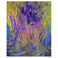 Ivy Lysdal, Mixed Media on Cardboard, Large Abstract Modernist Painting