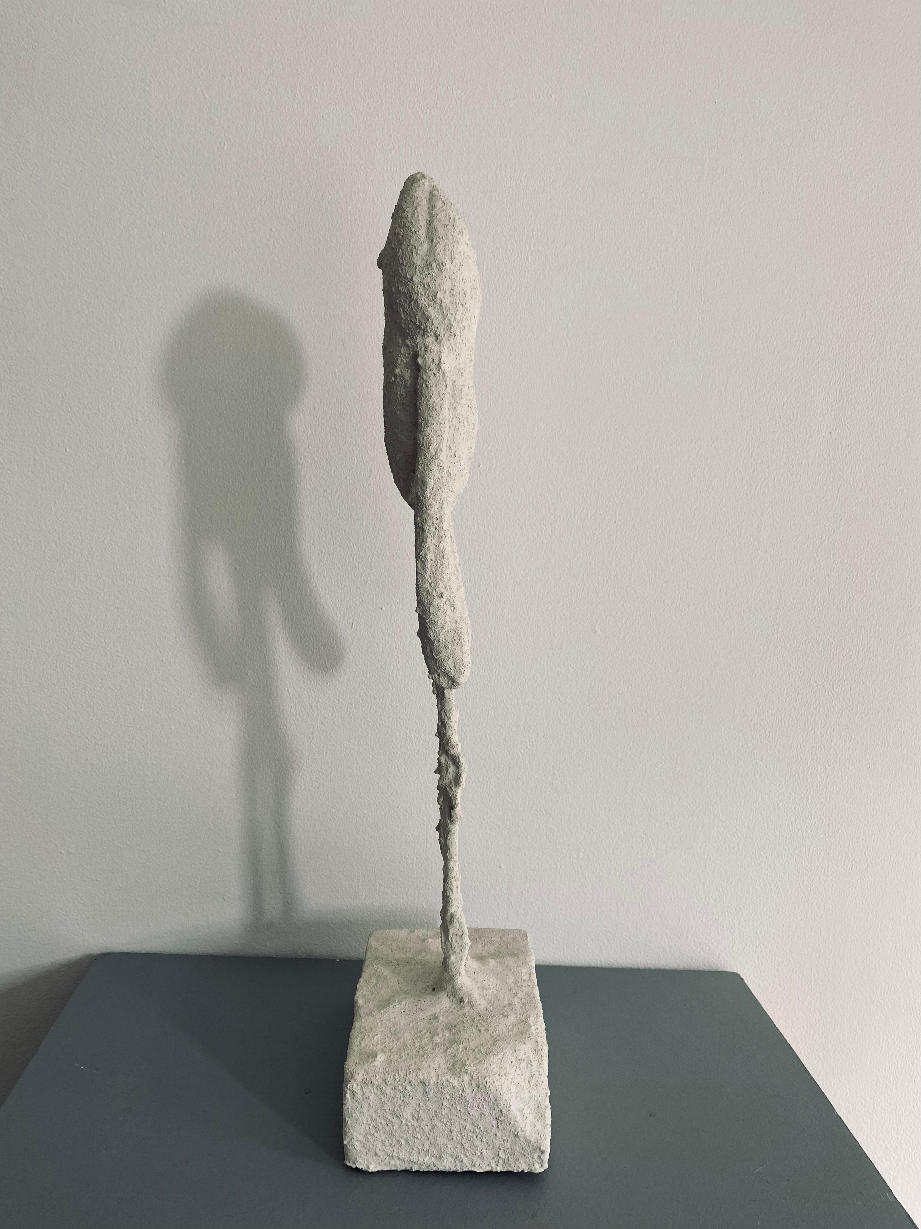 Cement Totem Sculpture: 'The Tribe #14' - Gray Figurative Sculpture by Ivy Naté