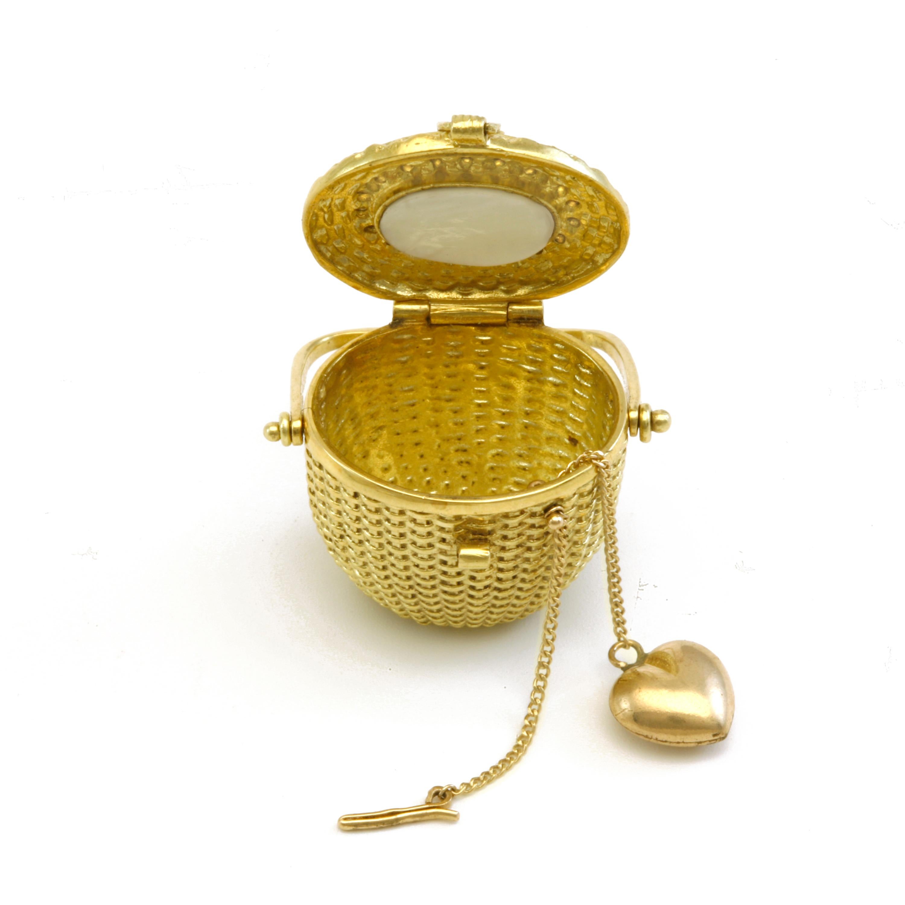 nantucket basket necklace with penny