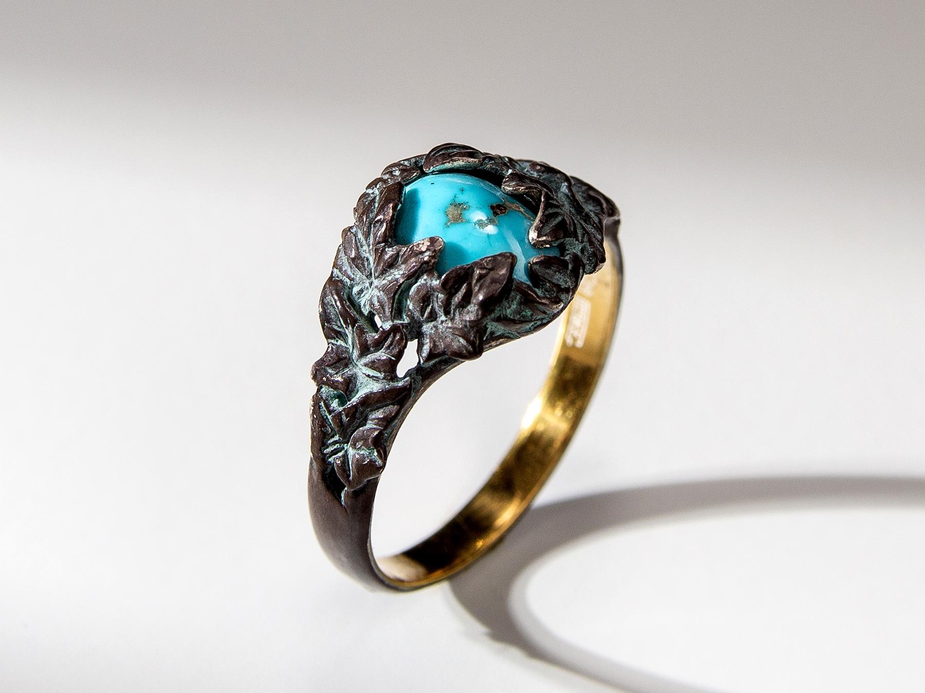 princess cut turquoise ring