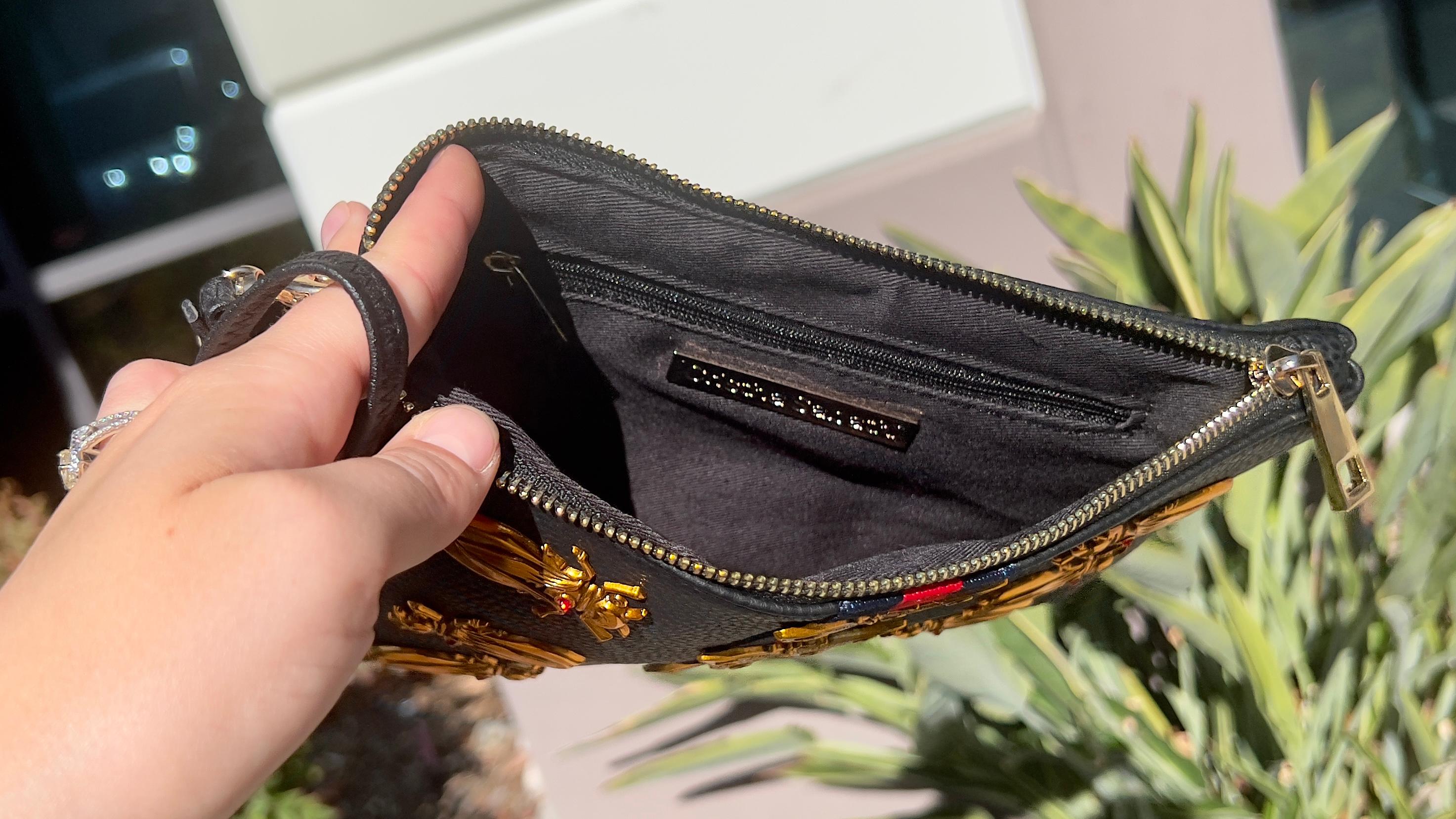 Women's or Men's Ivy Wristlet Black Handbag For Sale