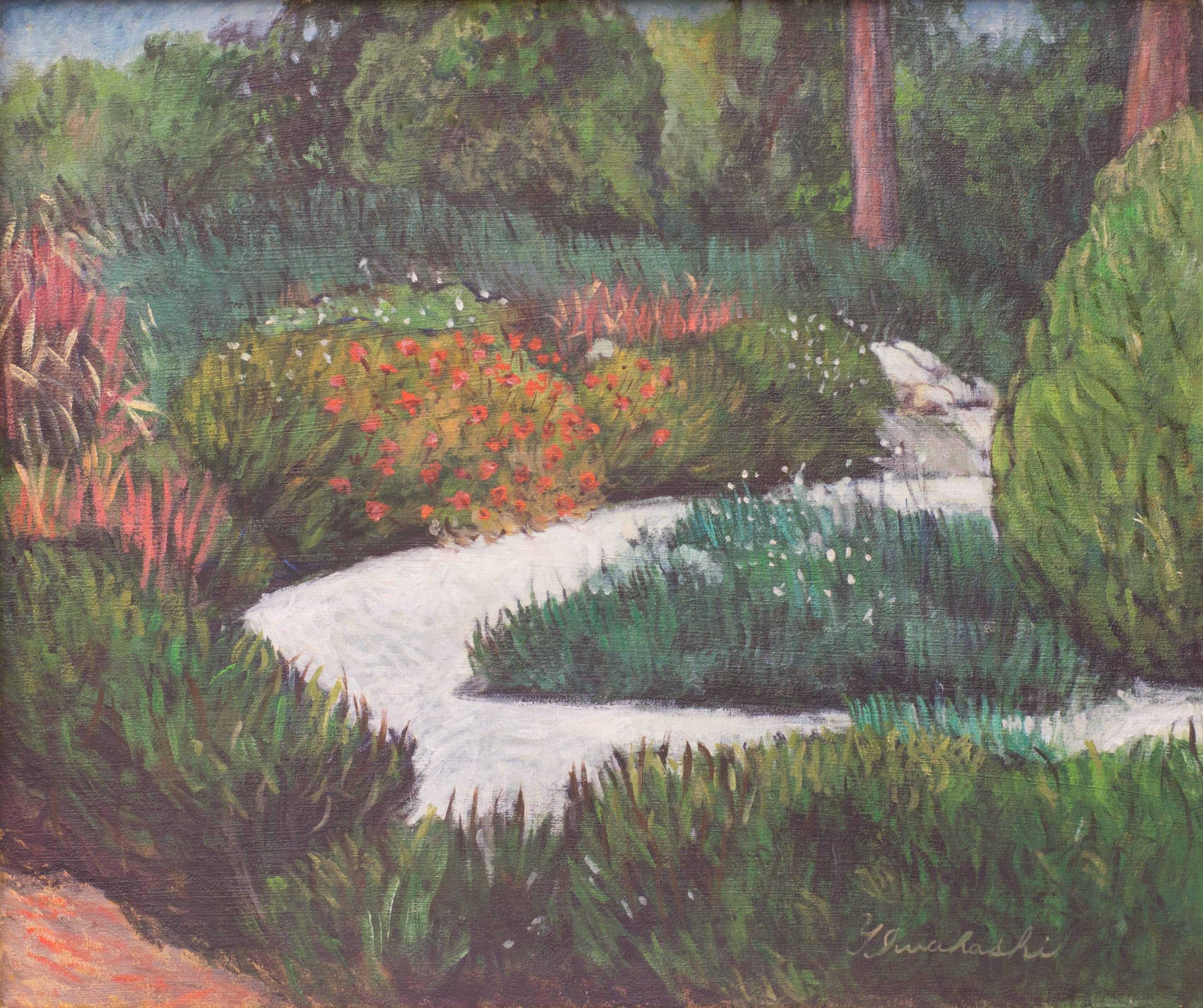 Herb Garden I - Impressionist Painting by Iwahashi