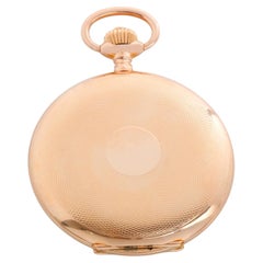 IWC 14k Gold Pocket Men's Hunting Case Vintage Pocket Watch