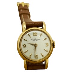 IWC 18K Rose Gold Vintage c1950's Manual 17 Jewels Hooded Lugs 21mm Ladies Watch