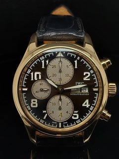 IWC 18kt Gold Limited Edition Antoine Saint Exupéry Pilot Chronograph Wristwatch