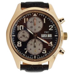 IWC 18kt Gold Limitierte Auflage Antoine Saint Exupéry Pilot Chronograph Armbanduhr