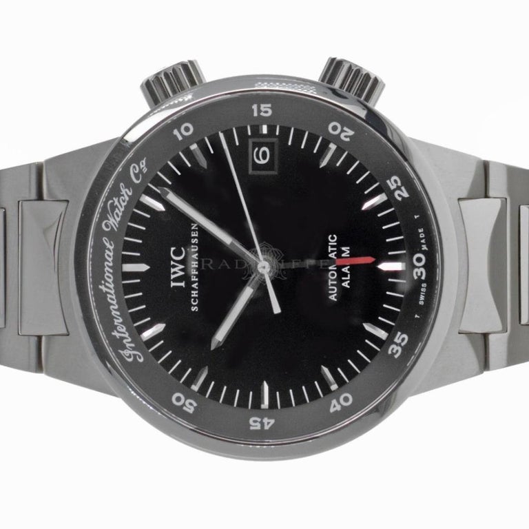 IWC 3537 GST Alarm IW3537 Black Dial Stainless Steel Swiss Automatic Watch  at 1stDibs | iwc gst alarm, iwc gst automatic alarm, iwc alarm watch