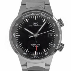 IWC 3537 GST Alarm IW3537 Black Dial Stainless Steel Swiss Automatic Watch