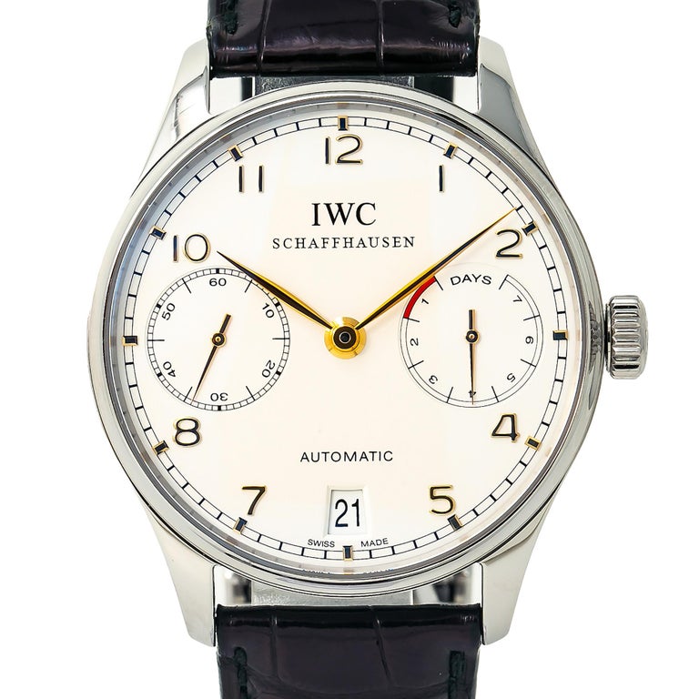 IWC 7 Day Schaffhausen IW500114 Box and Papers 2013 Men's Automatic ...