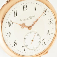 International Watch Company, A Rare 14k Rose Gold Pocket Watch with B&P C1900