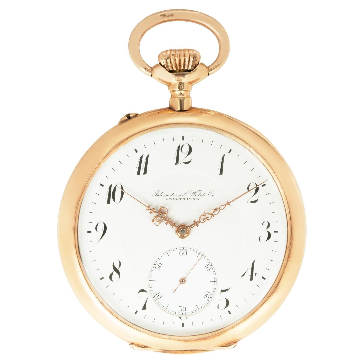 IWC. A Rare Rose Gold Pocket Watch with B&P C1900 im Angebot