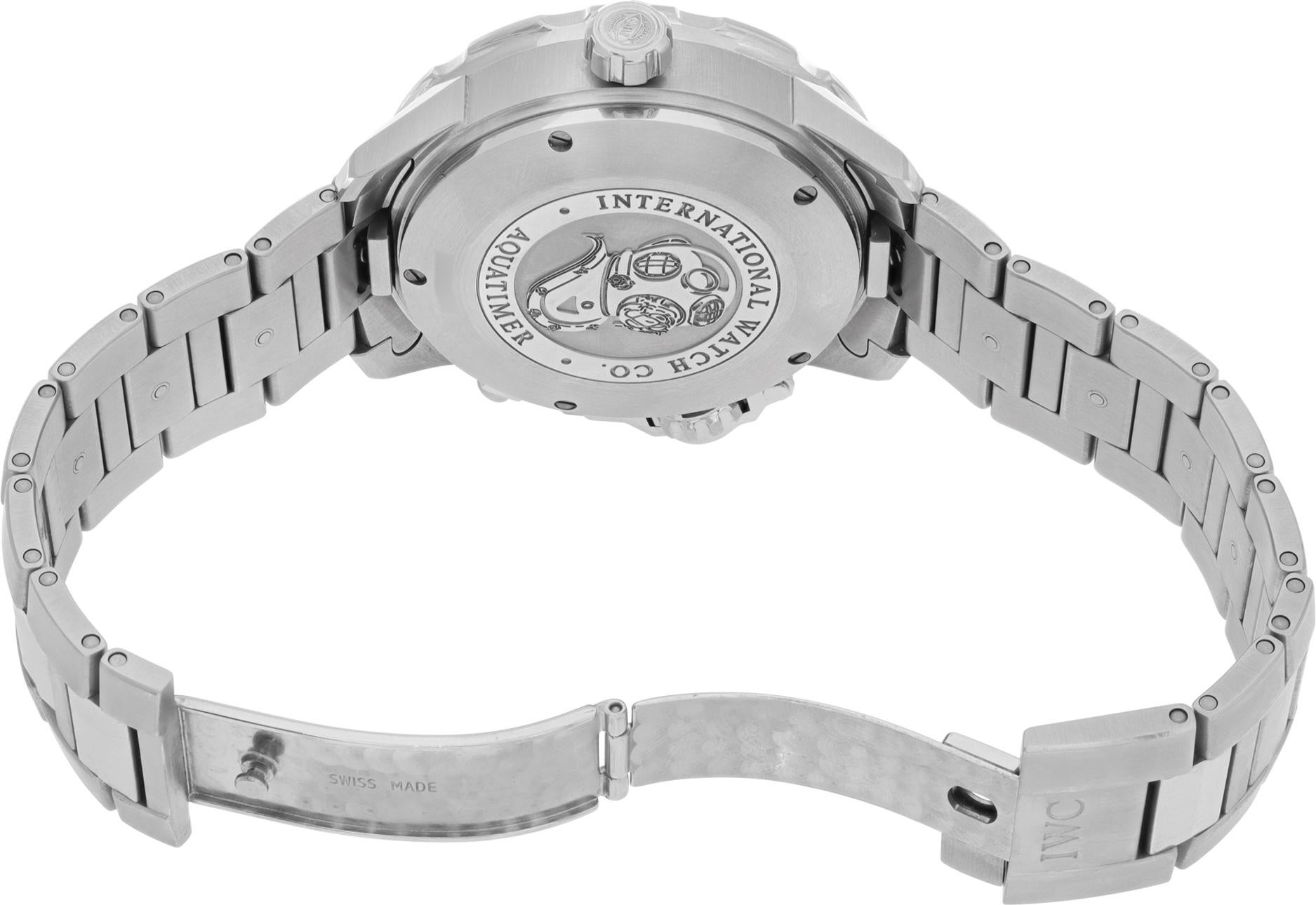 Uomo Orologio da polso automatico IWC Aquatimer con quadrante nero e profondimetro Ref IW354702 in vendita