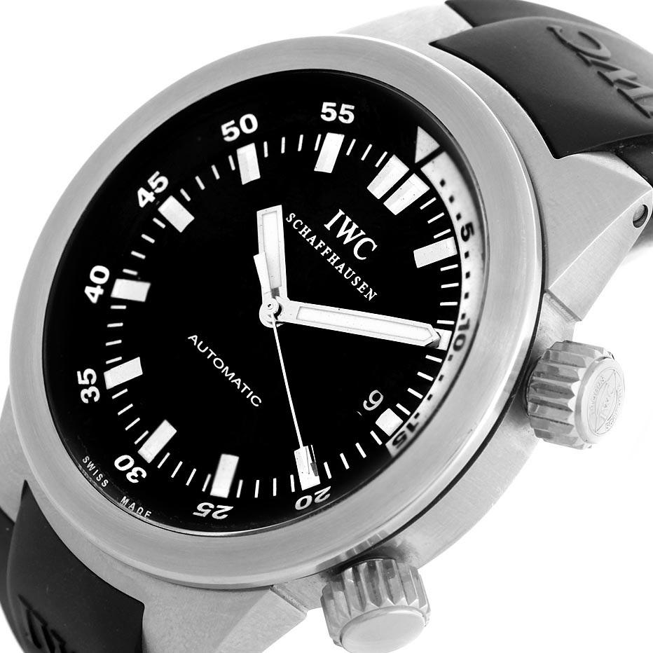 IWC Aquatimer Black Dial Rubber Strap Men’s Watch IW354807 1