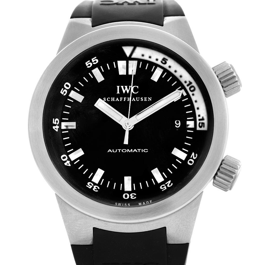 IWC Aquatimer Black Dial Rubber Strap Men’s Watch IW354807
