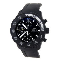Used IWC Aquatimer Black PVD Stainless Steel Automatic Men's Watch IW376705