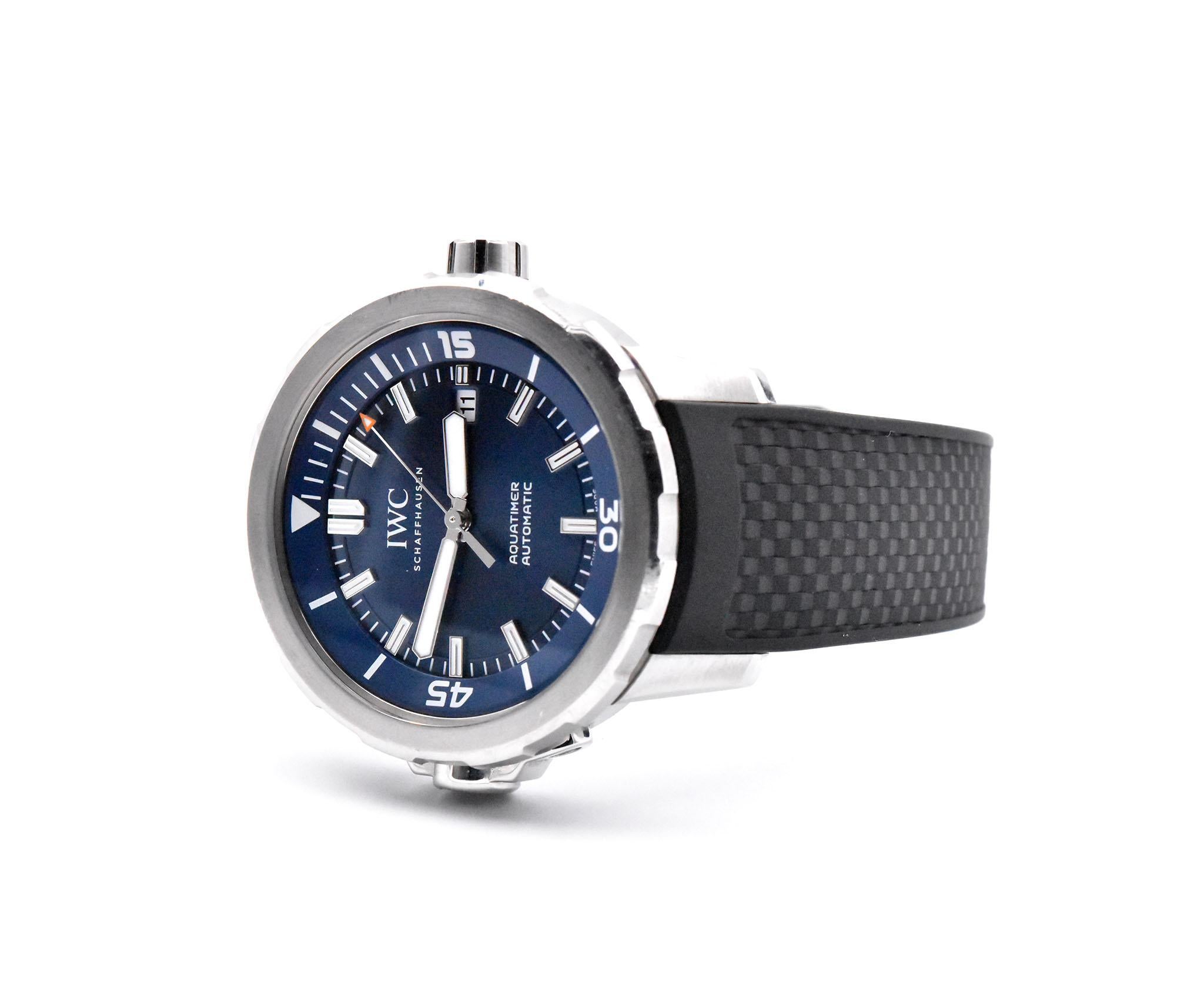 IWC Aquatimer Blue Expedition Jacques-Yves Cousteau Watch Ref. IW329005 In Excellent Condition In Scottsdale, AZ