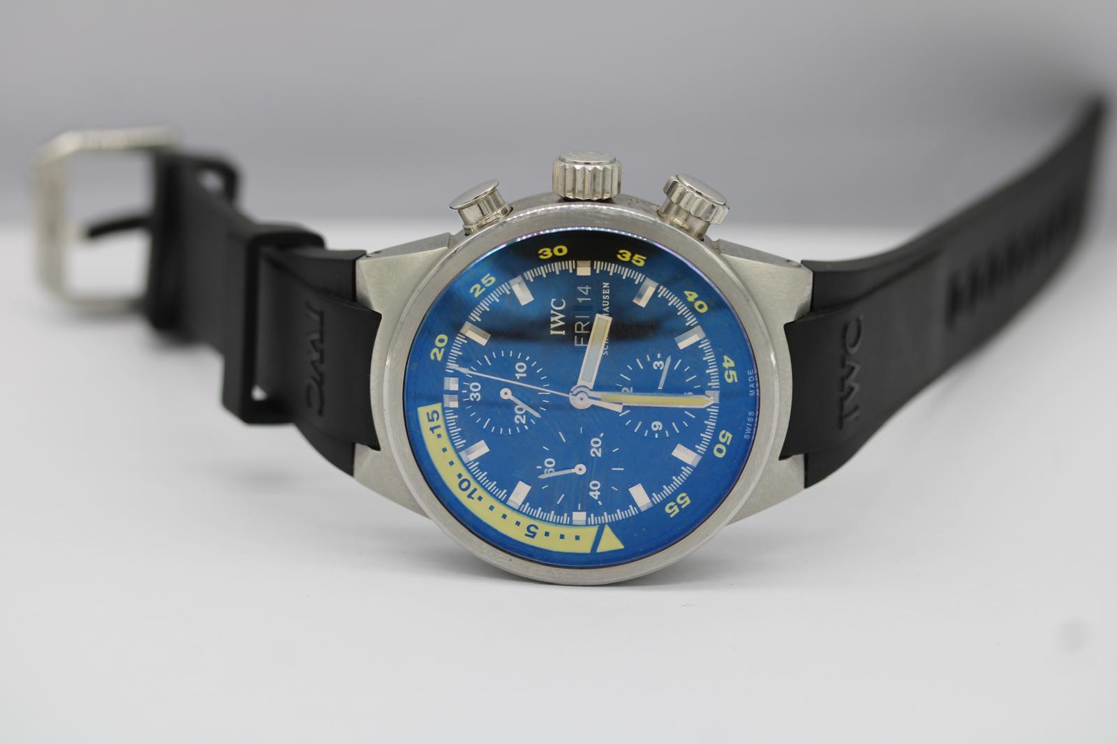 IWC Aquatimer Cronógrafo IW371918  Titanio  42mm Esfera Negra  Correa de caucho en venta 6