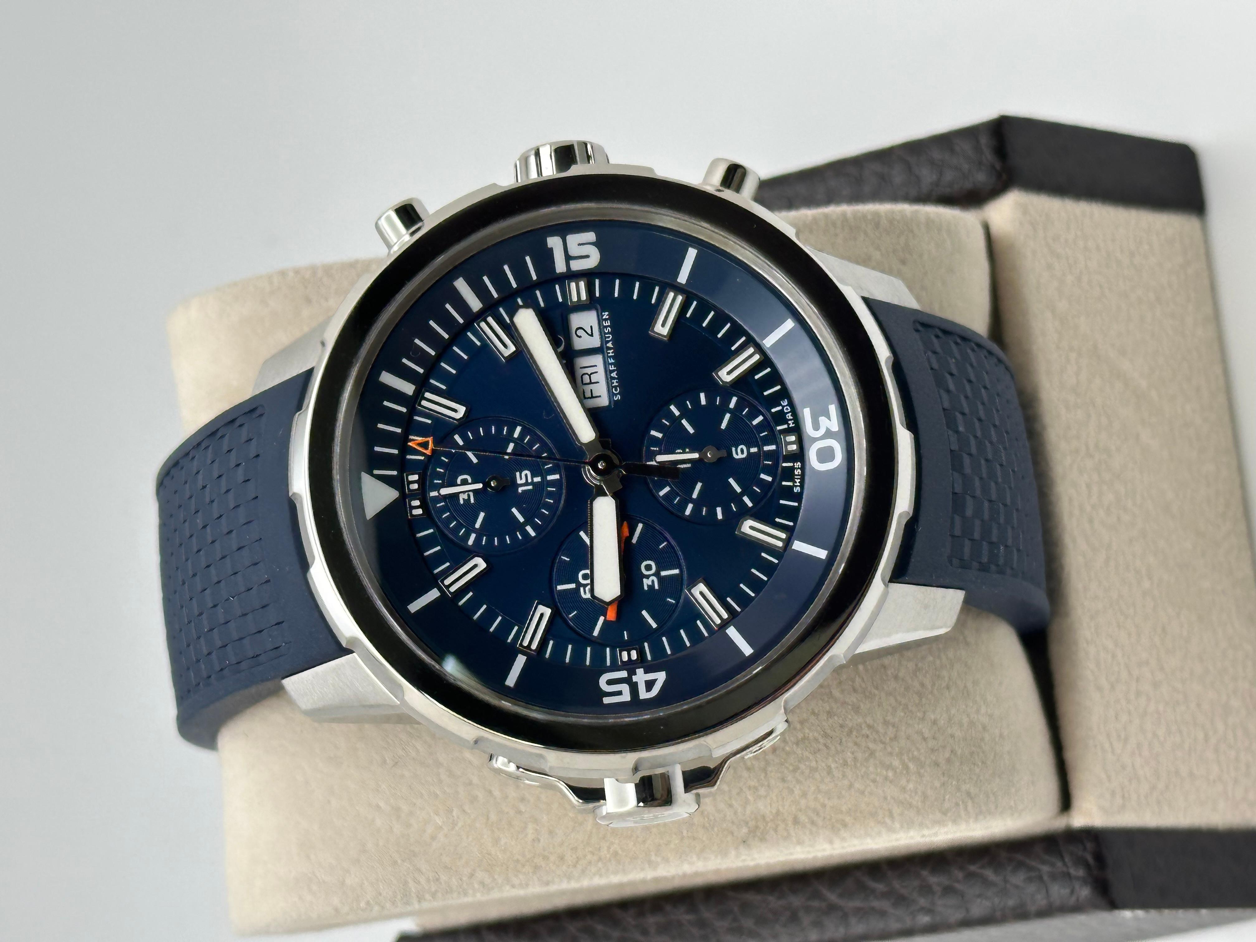 IWC Aquatimer Cronografo IW376805 Cinturino in gomma in acciaio inossidabile Scatola di carta 44mm in vendita 1
