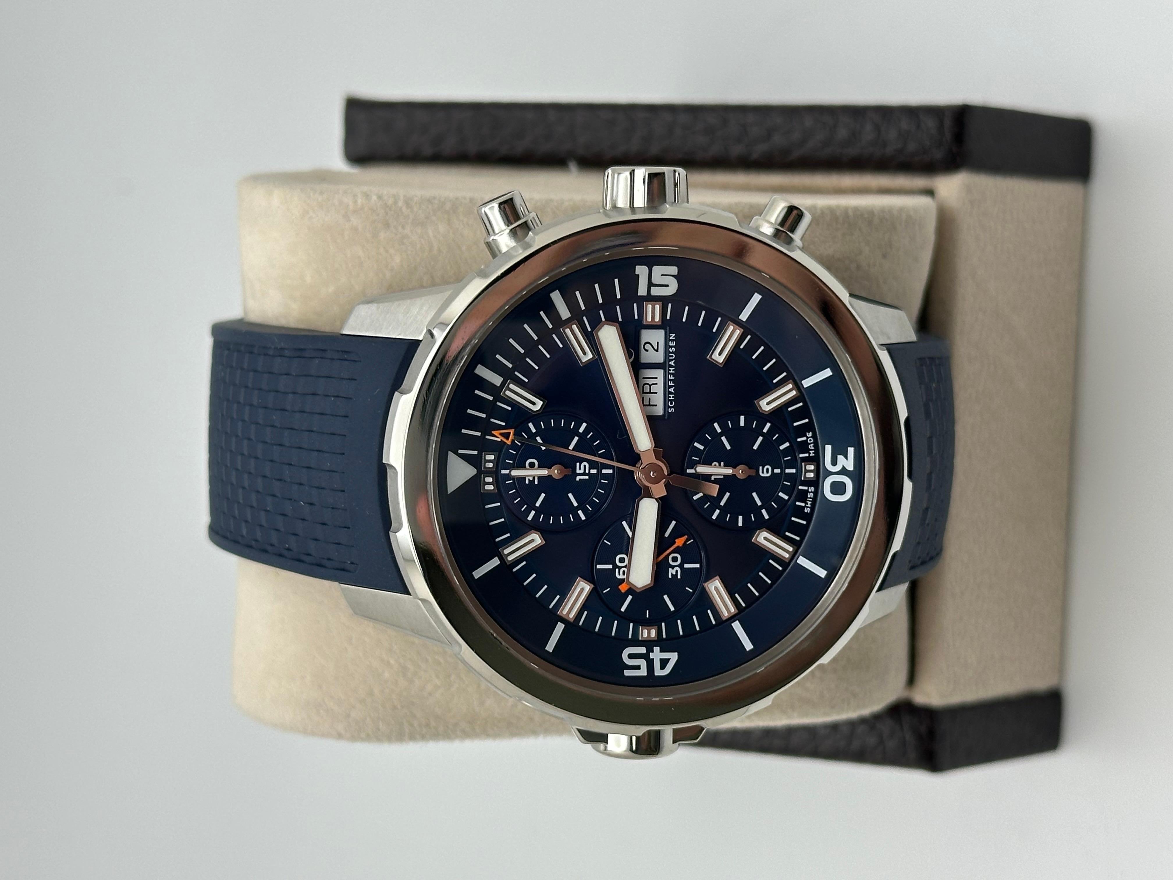 IWC Aquatimer Cronografo IW376805 Cinturino in gomma in acciaio inossidabile Scatola di carta 44mm in vendita 2