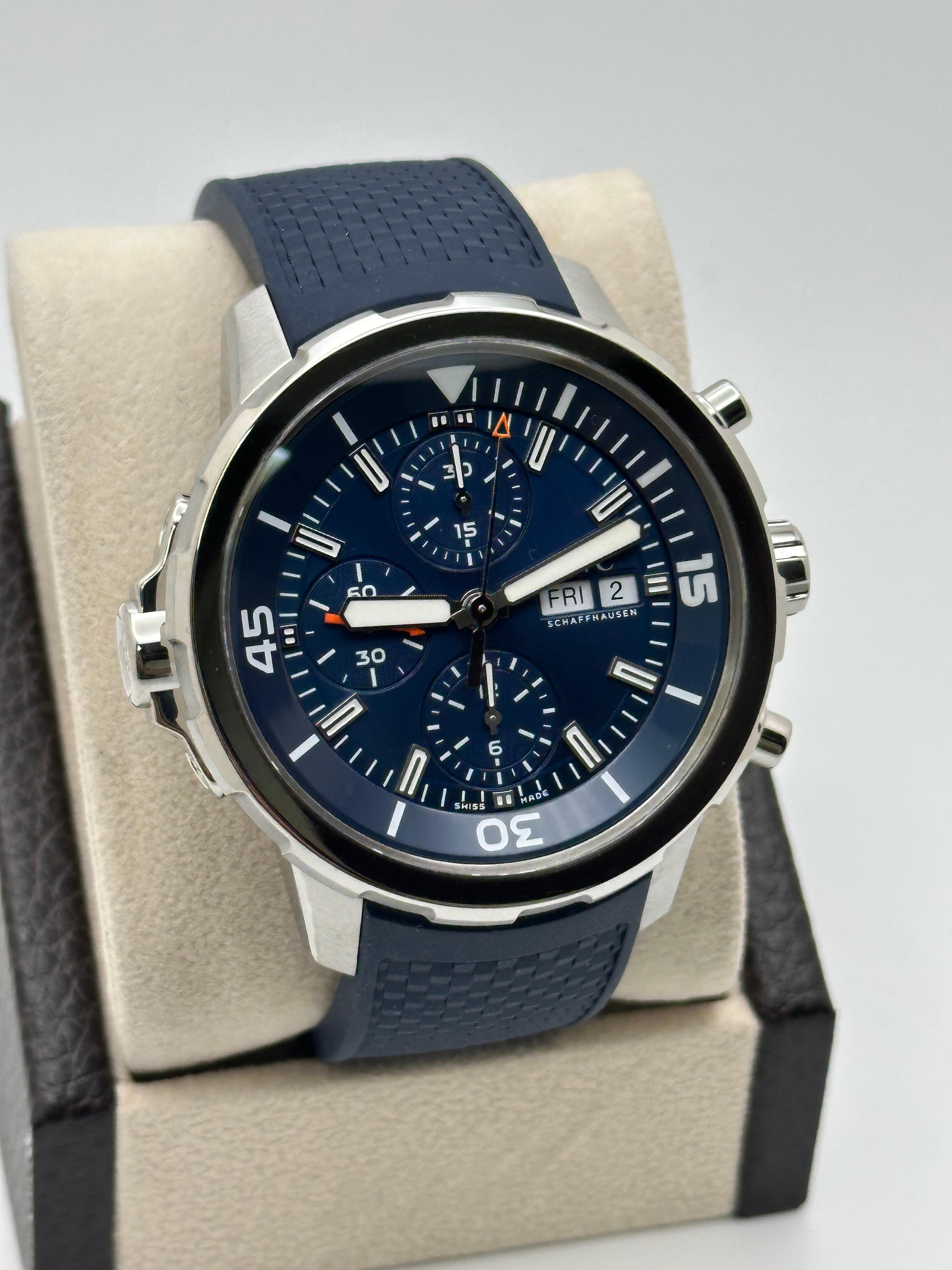 IWC Aquatimer Chronograph IW376805 Stainless Steel Rubber Strap Box Paper 44mm