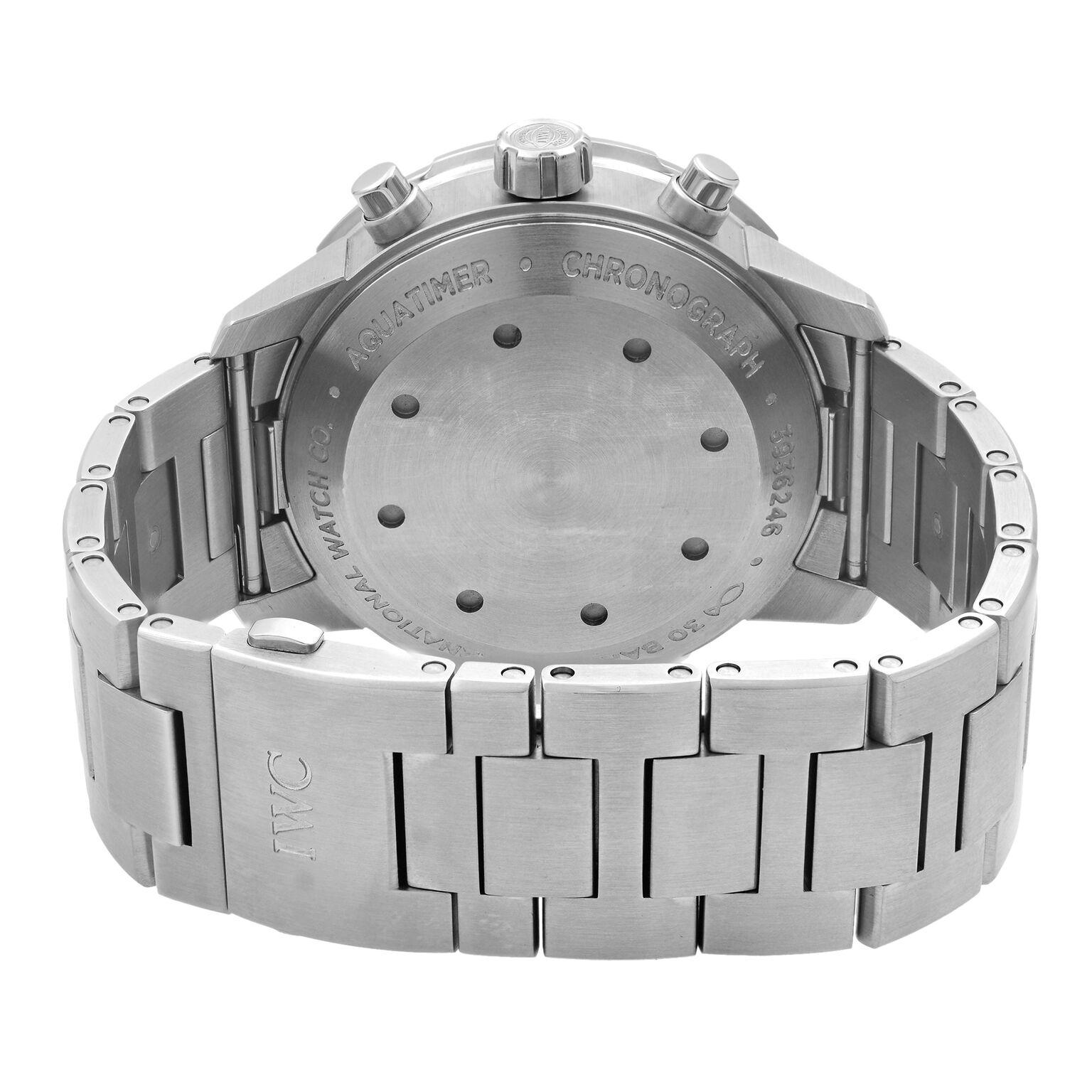 Men's IWC Aquatimer Chronograph Steel Black Dial Automatic Men’s Watch IW376804