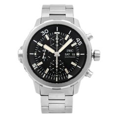 IWC Aquatimer Chronograph Stahl schwarzes Zifferblatt Automatik Herrenuhr IW376804