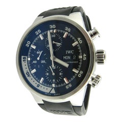 Vintage IWC Aquatimer Chronograph Watch IW371933 Automatic Stainless Men's Black