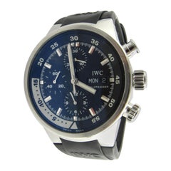 Used IWC Aquatimer Chronograph Watch IW371933 Automatic Stainless Men's Black