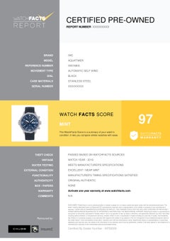 IWC Aquatimer IW376805, Black Dial, Certified and Warranty