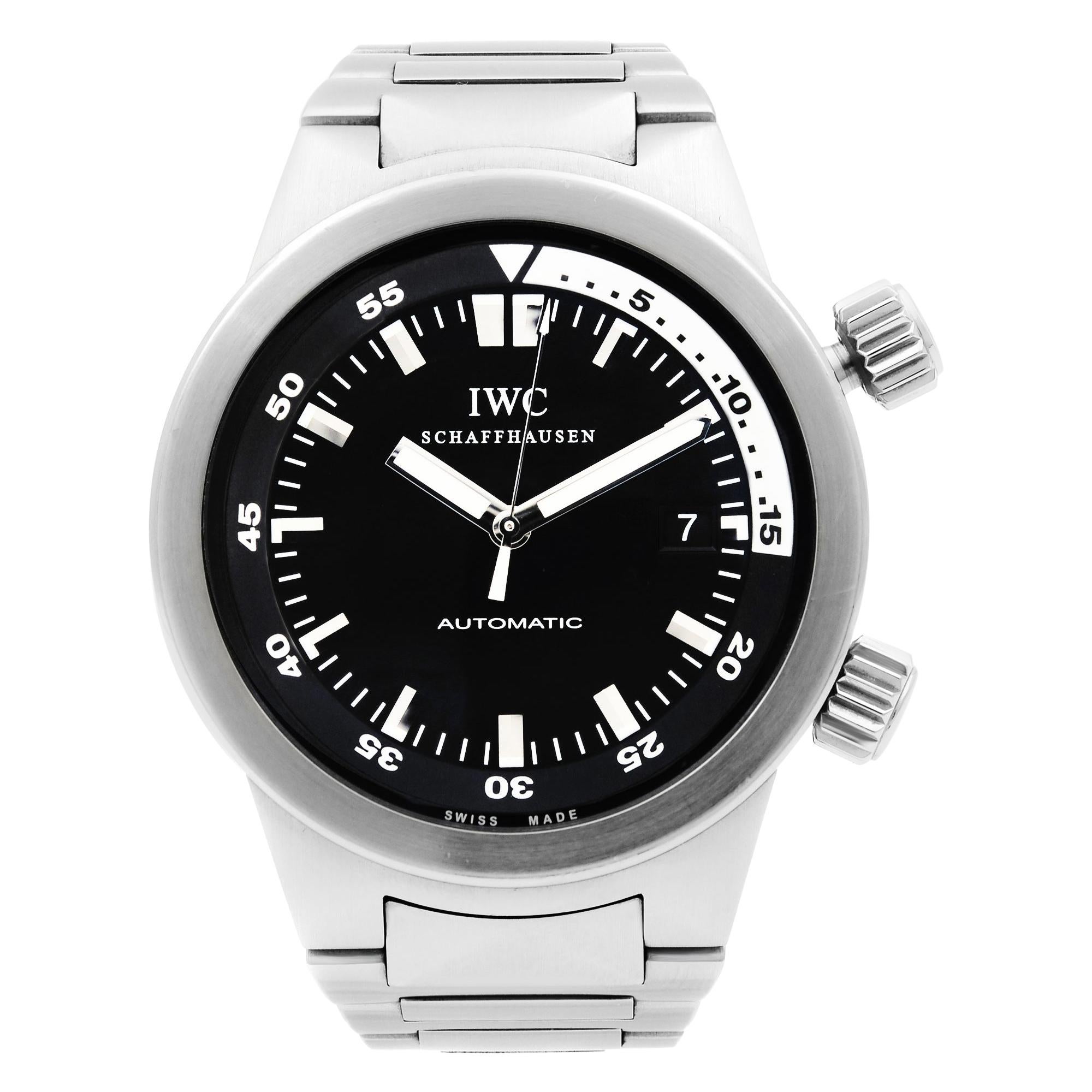 IWC Aquatimer Stainless Steel Black Dial Automatic Men's Watch IW354805