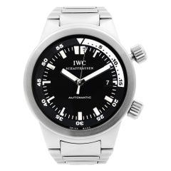 IWC Aquatimer Acier inoxydable Cadran noir Montre automatique pour hommes IW354805