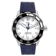 IWC Aquatimer White Dial Rubber Strap Mens Watch IW356805