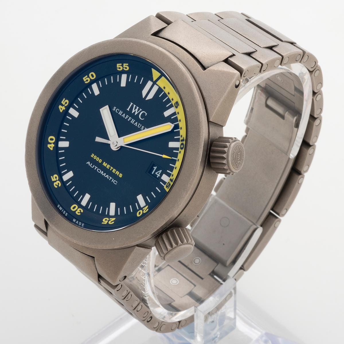 IWC Aquatimer Wristwatch ref IW353803 . Titanium Case / Bracelet, Box & Papers. In Excellent Condition In Canterbury, GB