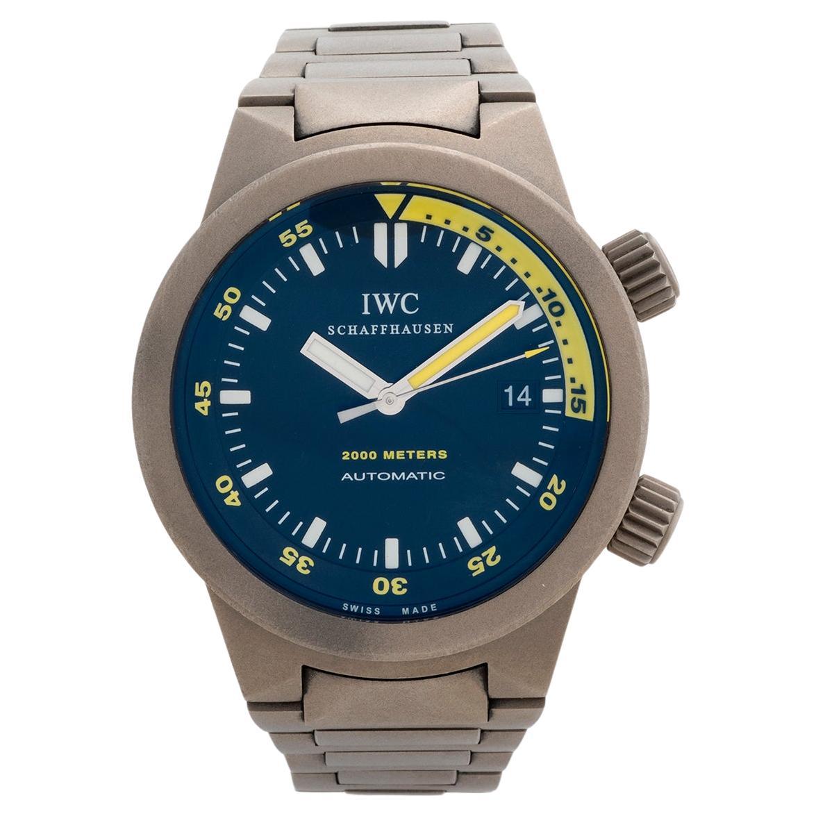 IWC Aquatimer Wristwatch ref IW353803 . Titanium Case / Bracelet, Box & Papers.