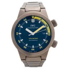 Used IWC Aquatimer Wristwatch ref IW353803 . Titanium Case / Bracelet, Box & Papers.