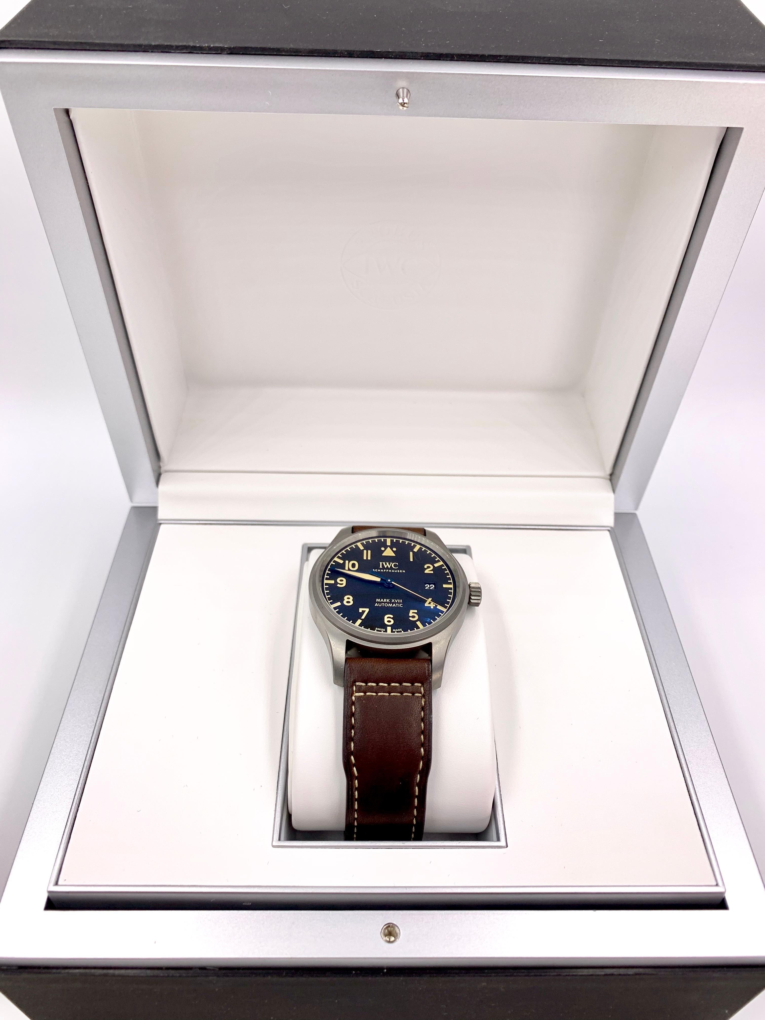 Contemporary IWC Automatic Titanium Pilot's Watch Mark XVIII Heritage