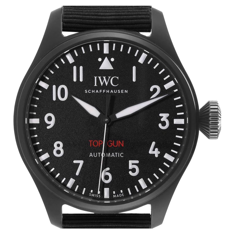 IWC Big Pilot 43 mm Top Gun® Quadrante Nero Orologio Automatico Uomo IW329801 Non indossato in vendita