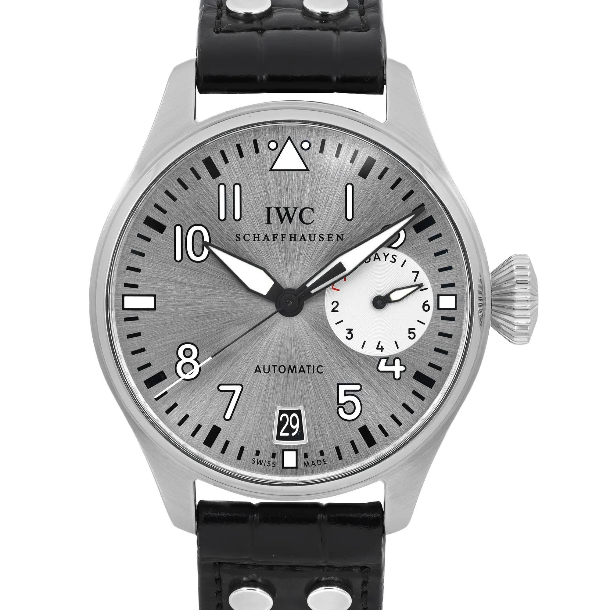 Pre-owned in excellent condition. Recently serviced. The movement is calibrated and keeps time well. No original box and papers, comes with a chronostore box.

General Information
Brand: IWC

Model: Big Pilot

Model Number: IW500906

Year
