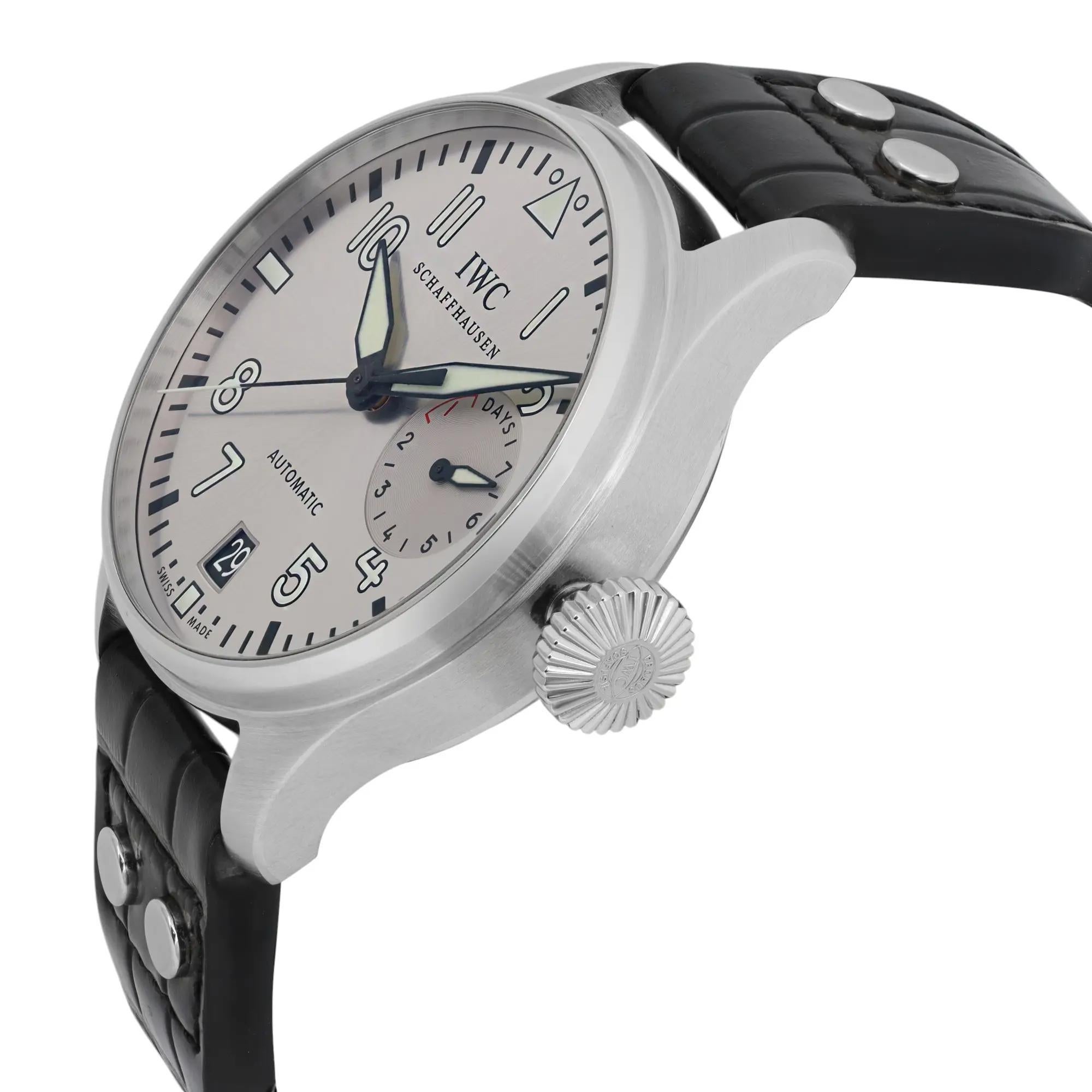 IWC Big Pilot 46MM Stainless Steel Automatic Men's Watch IW500906 im Zustand „Gut“ im Angebot in New York, NY