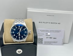 IWC Big Pilot IW329304 43mm Pilot's Watch Blue Dial Stainless Steel Box Paper