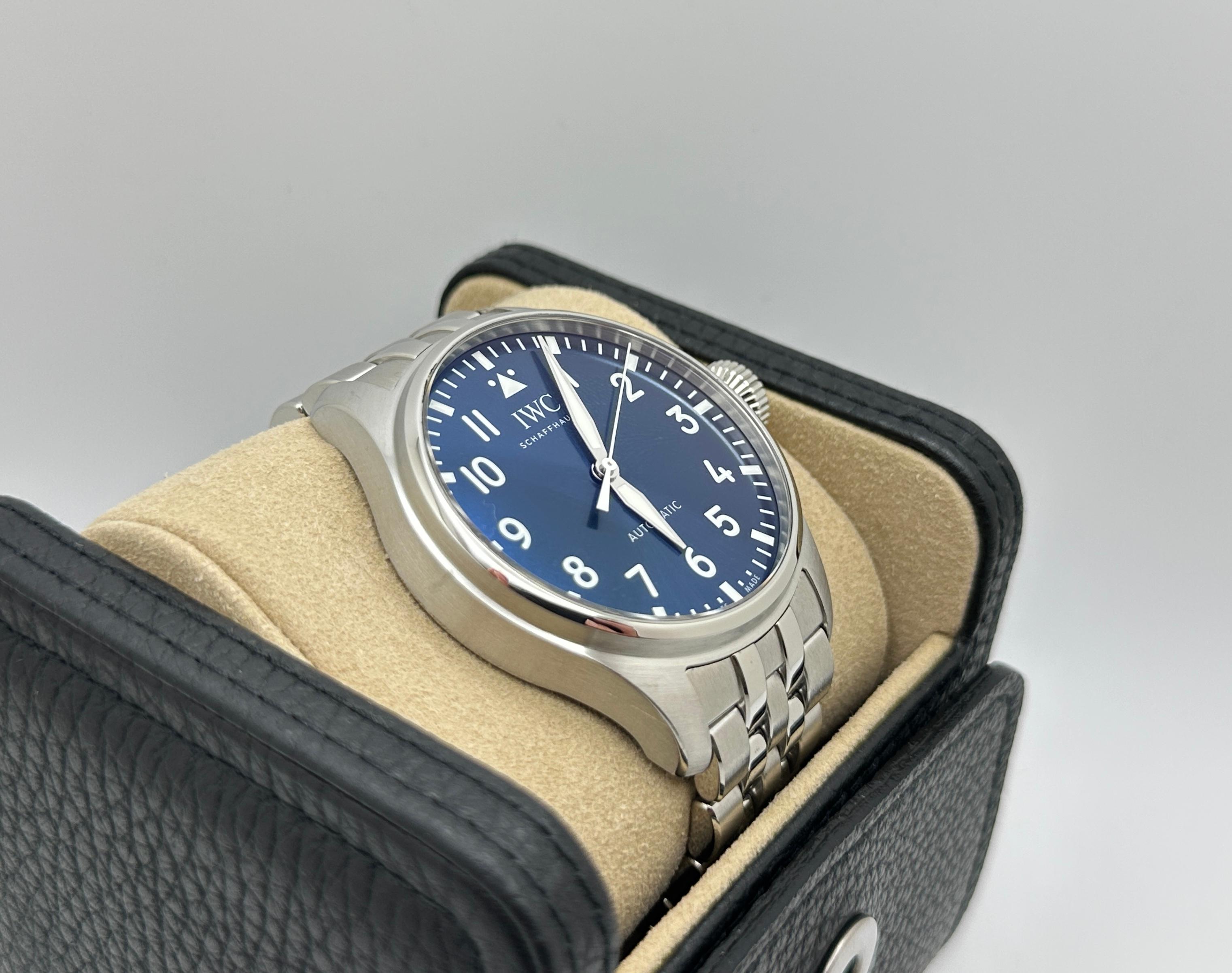 Reloj de Aviador IWC Big Pilot IW329304 43mm Esfera Azul Acero Inoxidable Caja Papel en venta 1