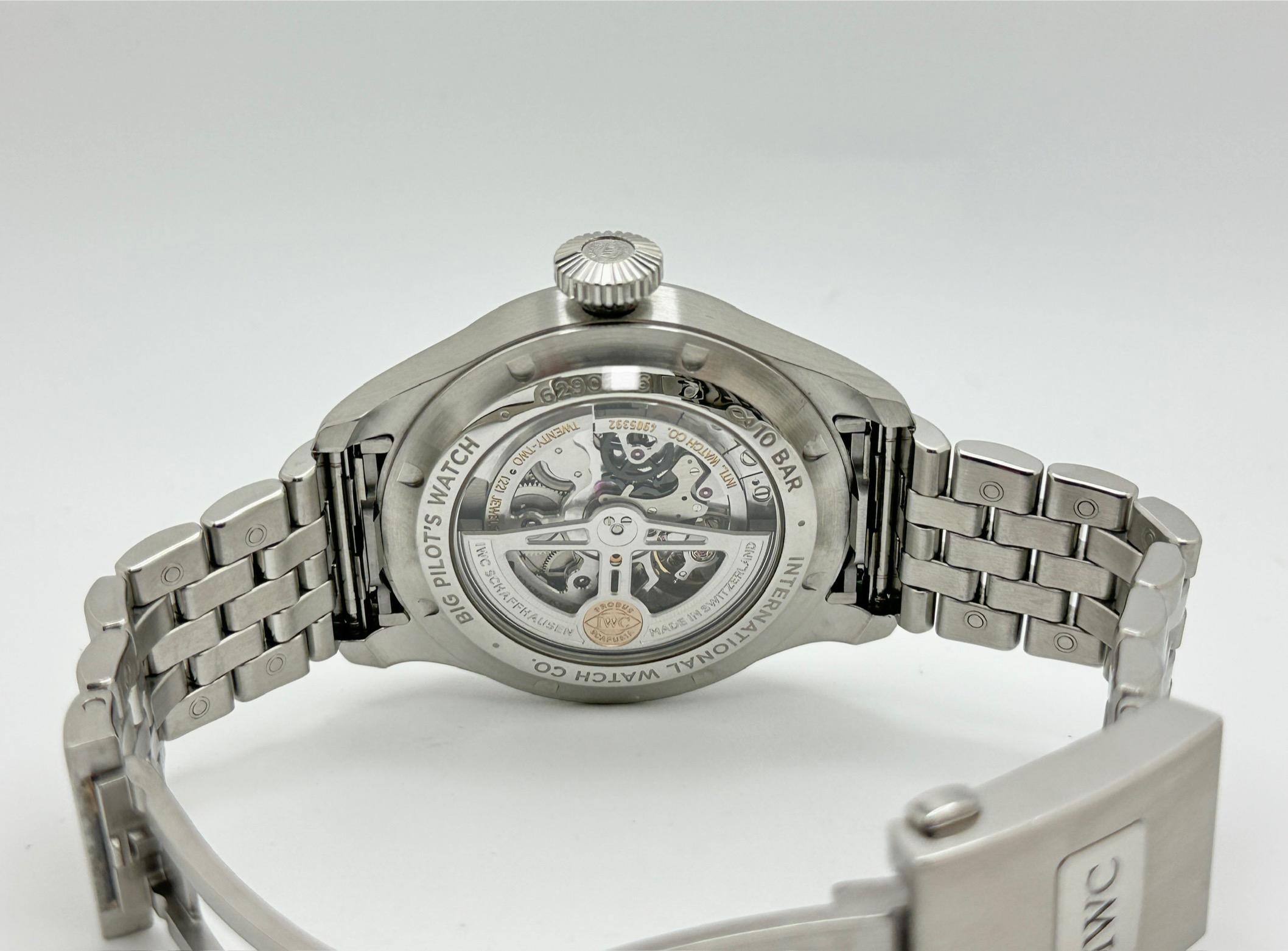 Reloj de Aviador IWC Big Pilot IW329304 43mm Esfera Azul Acero Inoxidable Caja Papel en venta 2