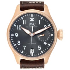 Used IWC Big Pilot Spitfire Slate Dial Rose Gold Men's Watch IW500917 Box Card