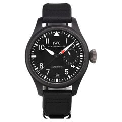 IWC Big Pilot Top Gun Power Reserve Ceramic Black Dial Automatic Watch IW501901