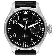 IWC Big Pilots Black Dial Automatic Steel Mens Watch IW500401 Box Card