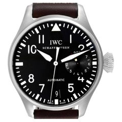 Used IWC Big Pilots Black Dial Automatic Steel Mens Watch IW500401 Box Card