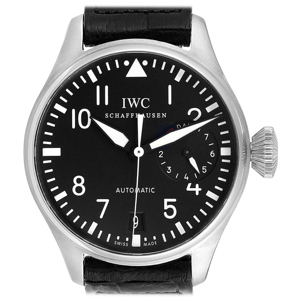 IWC Big Pilots Black Dial Automatic Steel Men's Watch IW500401 For Sale