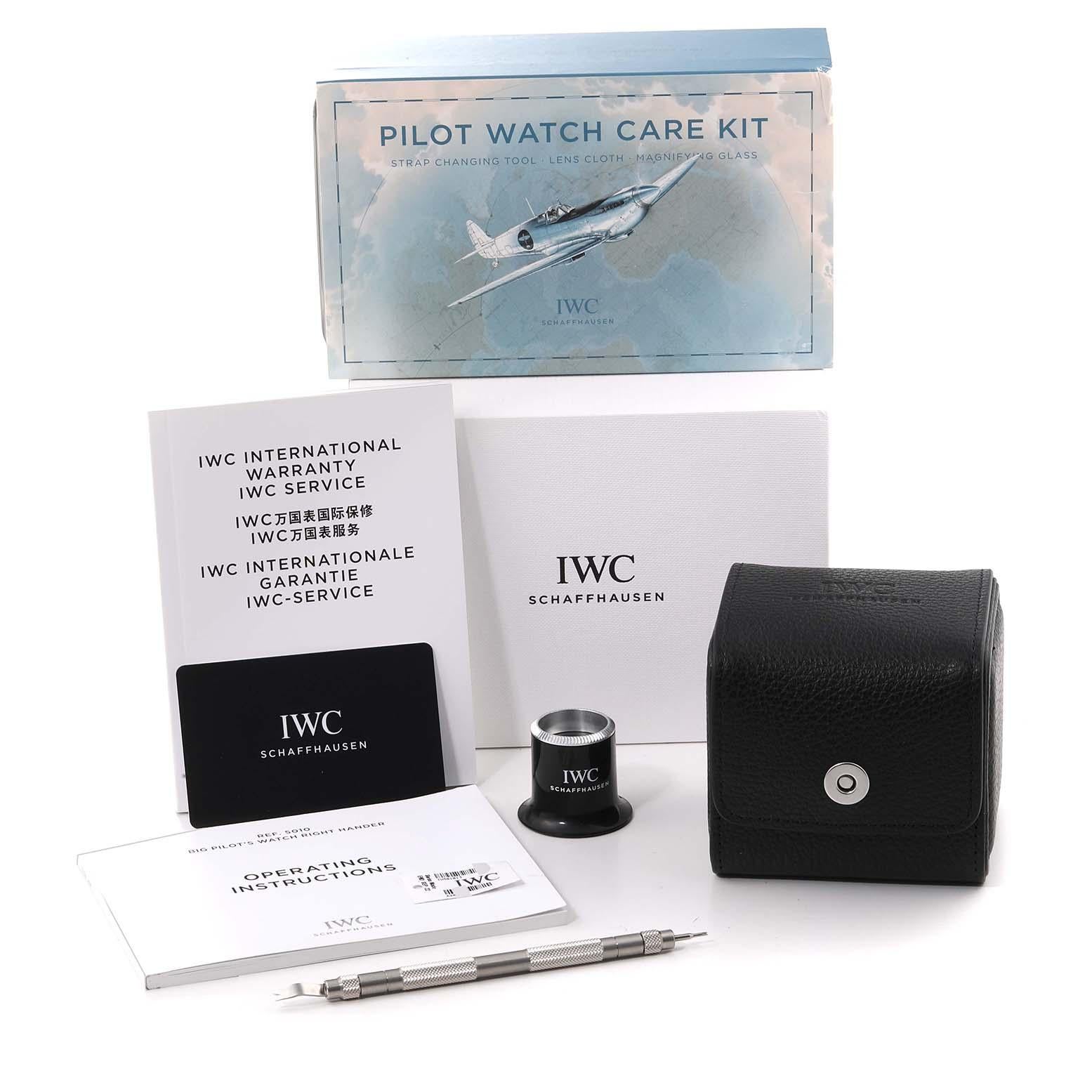IWC Big Pilots 46mm Green Dial Automatic Steel Mens Watch IW501015 Box Card 4