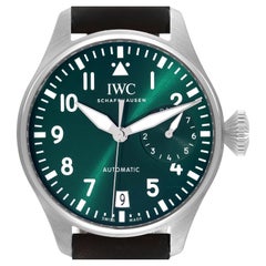 Used IWC Big Pilots 46mm Green Dial Automatic Steel Mens Watch IW501015 Box Card